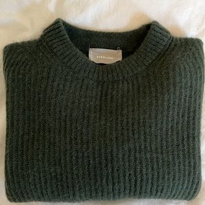 Everlane Alpaca Crewneck Sweater in Spruce Sz S